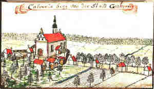 Calvarienberg vor der Stadt Guhrau - Kalwaria na przedmieściu, widok ogólny kościoła